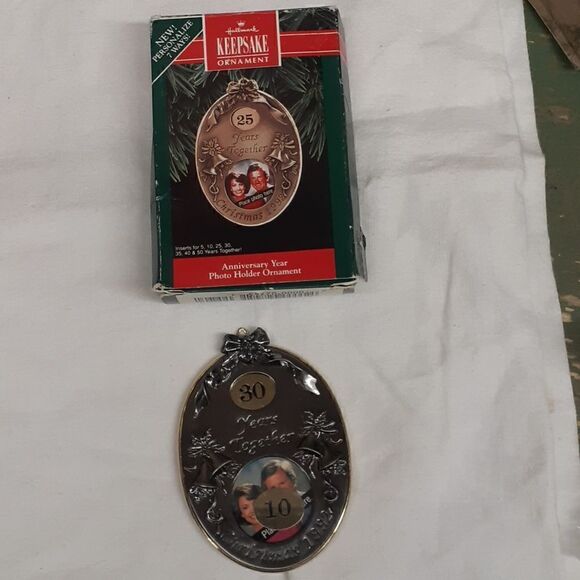 Bundle of 2 Hallmark Keepsake anniversary ornaments. - Picture 8 of 13